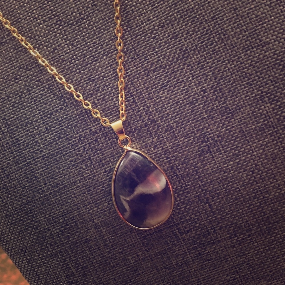 Amethyst Crystal Charm Pendant Necklace Design